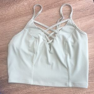 Teal crop top